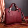 2024 Soft Leather Fashion Handbag for Middle-aged Women: Large Capacity, Versatile Single Shoulder or Crossbody Bag