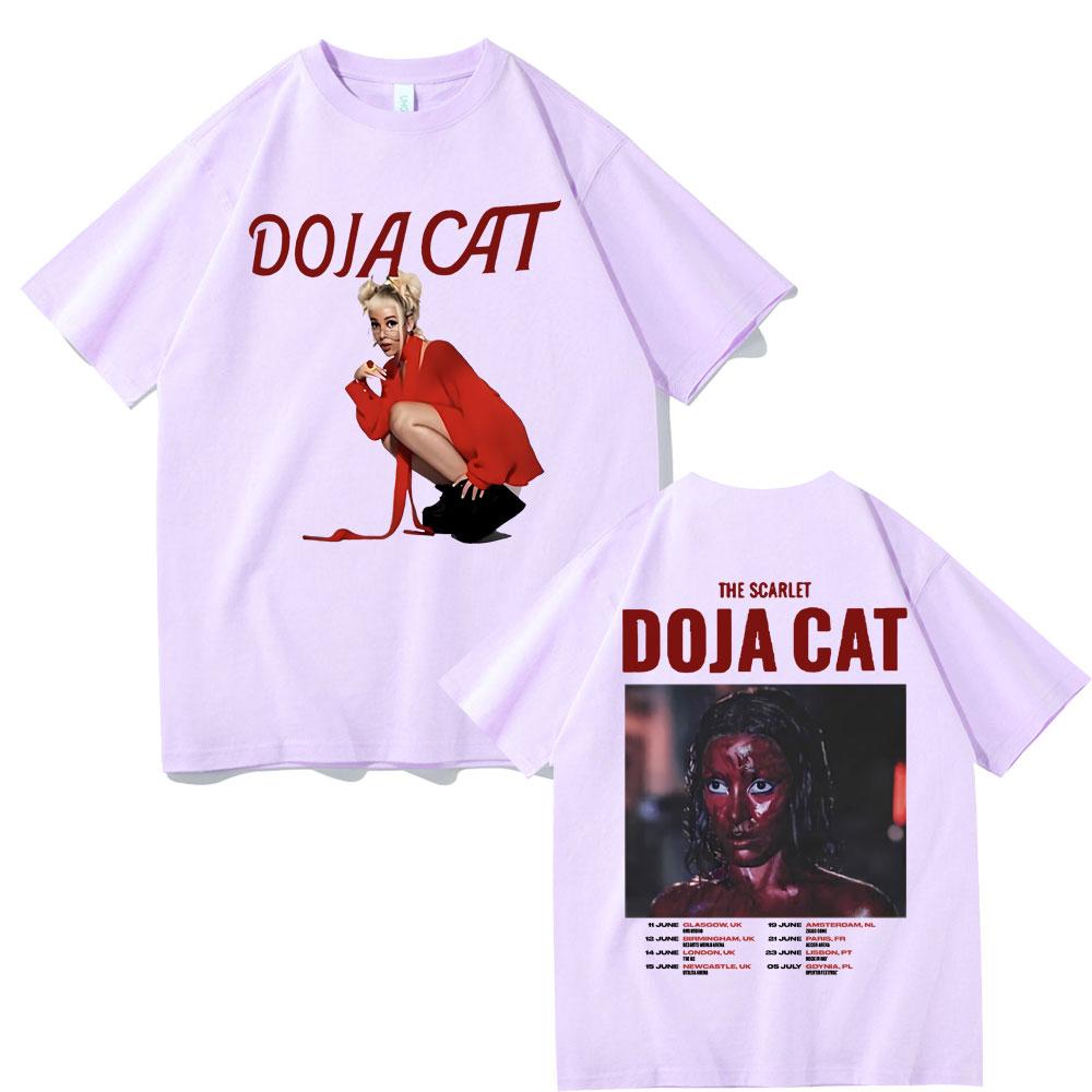 Rapper Doja Cat Candy The Scarlet Graphic Print Tshirt Unisex's Cotton Oversized T-shirt Unisex Women Fashion Hip Hop Vintage T Shirts