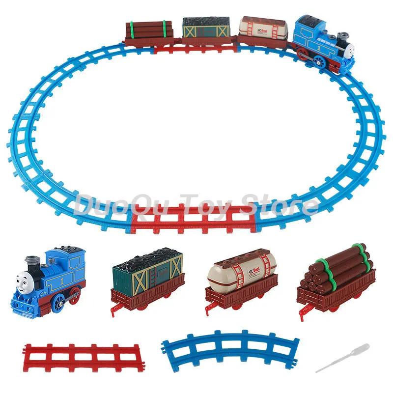

Thomas and Friends plastic Electric Glowing Steam Thomas Train Track set Assembly Children Boy Puzzle Christmas Gift