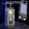 COB Keychain Work Light with Dual Light Source Rechargeable Solar Powered 9 Mode Magnet Base for Camping Fishing Repair Walk