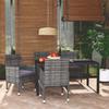 Vidaxl 5-Cz. Gartenmöbel-Set mit Kissen, Polyrattan, Grau