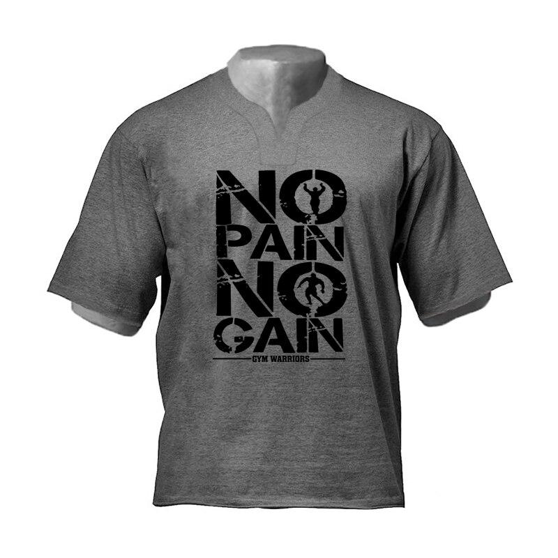 Muscleguys New Cotton Short-sleeved T-shirt Men's Heavy Weight Loose Top High Street Bottom Shirt