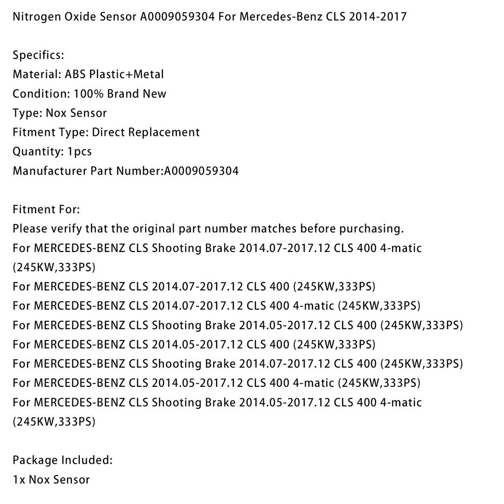 Nitrogen Oxide Sensor A0009059304 For Mercedes-Benz CLS 2014-2017