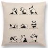 Mais Novos Animais Yoga Estampas de Desenho Animado Engraçadas Capa de Almofada Alpaca Coelho Dachshund Bull Terrier Hipopótamo Cães Panda Capa de Almofada para Sofá