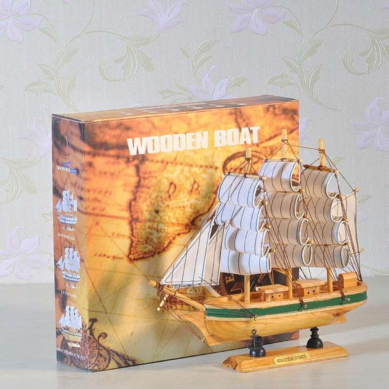 1Pc DIY Wooden Scale Model Ship Assembling Building Kits Sailboat Toys Sailing Assembled Kit For Kid Gift