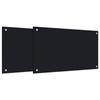 Dosserets de cuisine 2 pcs noir 70x40 cm verre trempé
