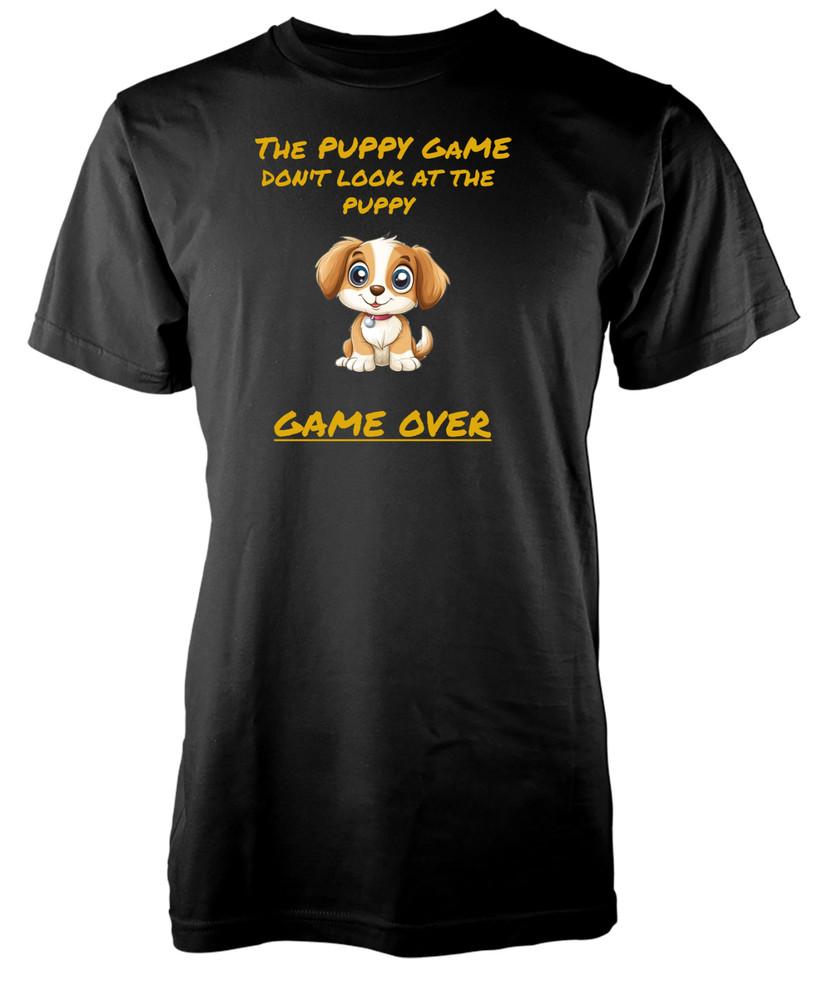 

Don t Look At The Puppy Game Over Funny Gaming Novelty Unique Kids T-shirt 4XL