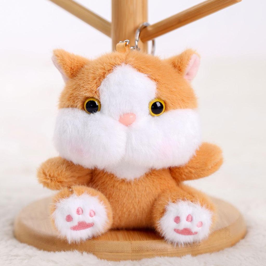 Cat Plush Keychain: Stuffed Animal Doll, Birthday Gift for Girls, Bag Charm