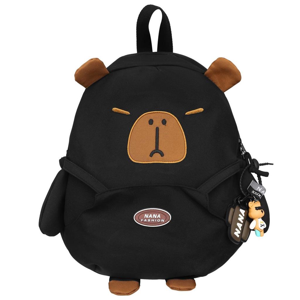 2025 Capybara Cartoon Women's Street Trend Large-Capacity Casual Backpack