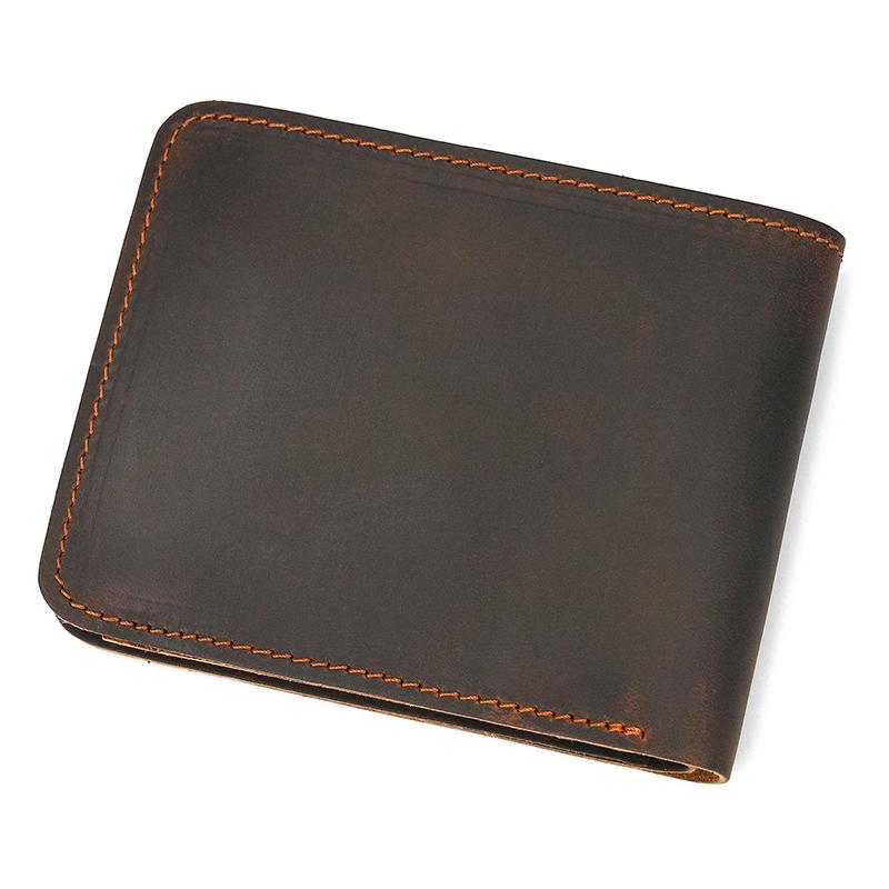 High Quality Coin Purse Travel Wallet Genuine Leather Men Women Card Holder Retro Fashion Man's Short Purse Retro Wallet Male