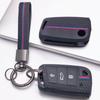 Silicone Car Key Fob Cover with Keychain Fit for Volkswagen VW Golf 7 MK7 Tiguan MK2 Touran L for Skoda, Fits Volkswagen Golf Tiguan Octavia A7