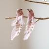 1 Pair Long Feather Tail Christmas Tree Bird Pendant Foam Bird Figurines  Handicraft