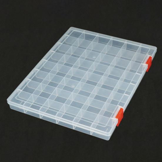 Fishing Bait Storage Box 48 Grid Design Transparent Compact Portable Wide Application Lure Organizer Fishing Hook Case