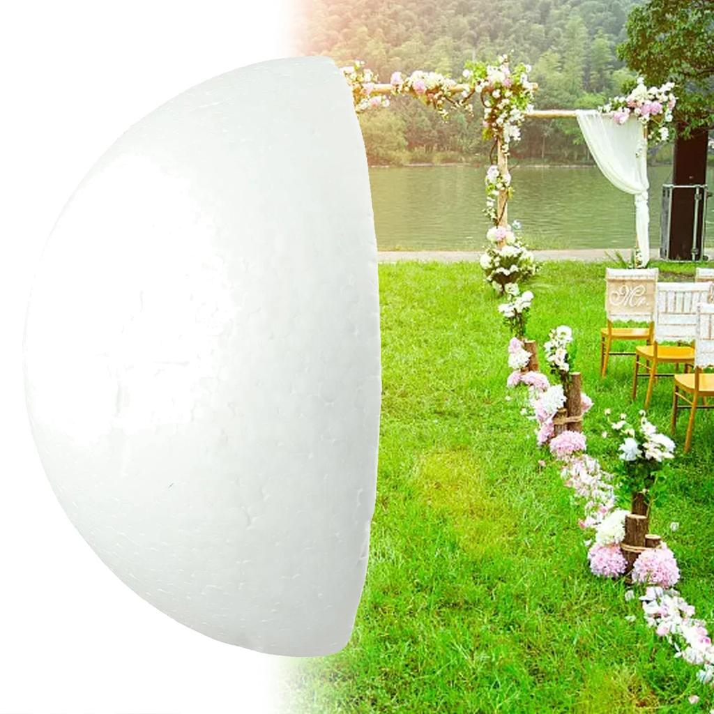 Blank Half Round Polystyrene Foam Ball For DIY Wedding Party Christmas Decor White Decorative Flower Ball 15cm/18cm/20cm/25cm