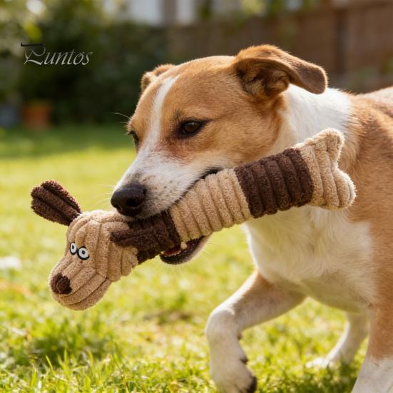 Separation Anxiety Dog Toy Plush Animal Interactive Squeaky Chew Soft Stuffed Puppy Teething Long Cow Elephant Tug-of-War for Boredom Relief