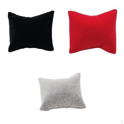 3x Stojan na šperky 7x8cm Sametový mini polštářek na hodinky a náramky