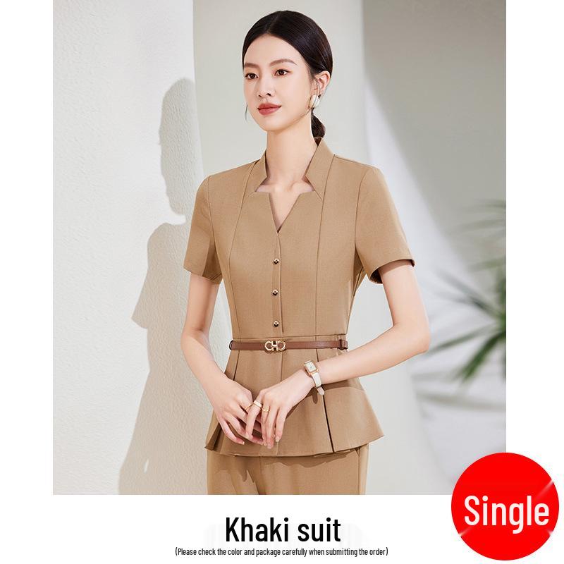 

Женский профессиональный костюм высокого класса для формального офиса, отеля или салона красоты XXXL