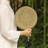 Summer Mosquito Repellent and Cooling Handmade Hand-Cranked Cattail Fan for the Elderly and Babies, Traditional Household Fan Made from New Shoots of