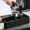 Advanced Multifunctional Coffee Knock Box Universal Fit Espresso Grounds Container with Built-in Tamper Distributor Storage