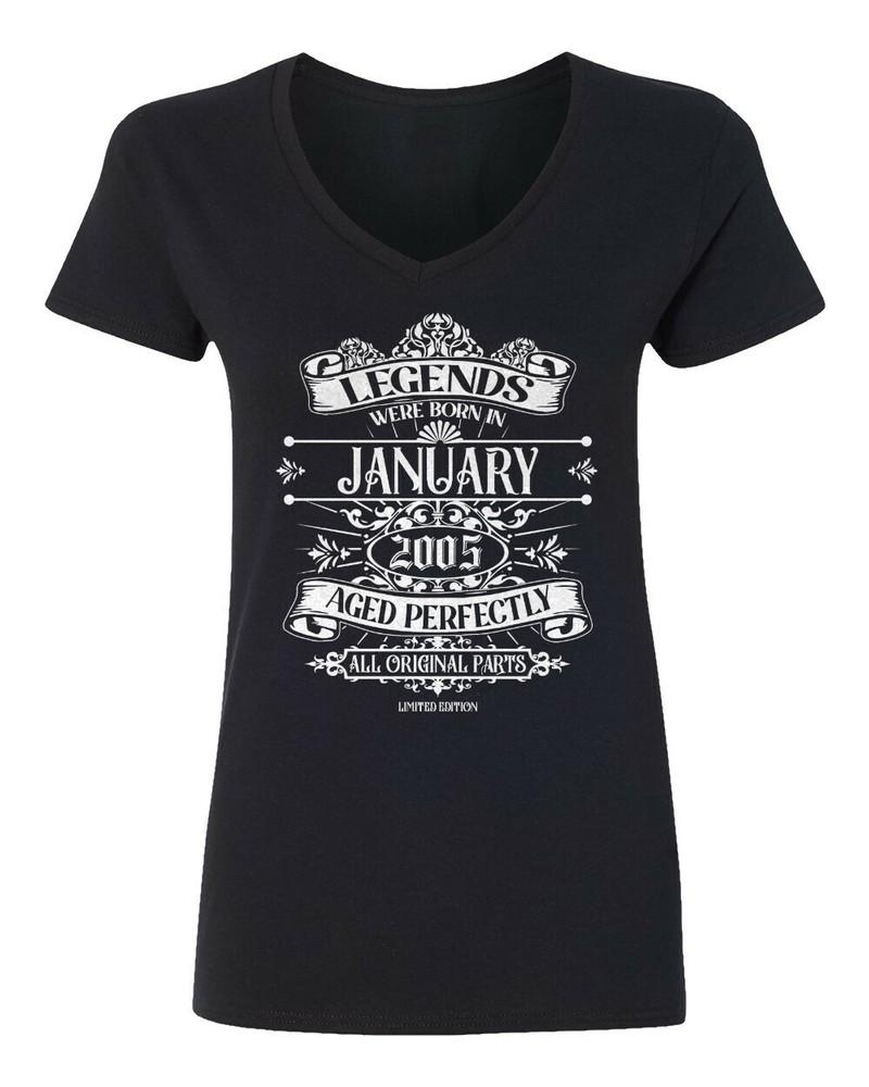 January 2005 Born Legends Tee Funny Birthday Gift Ladies039 V-Neck Tshirt