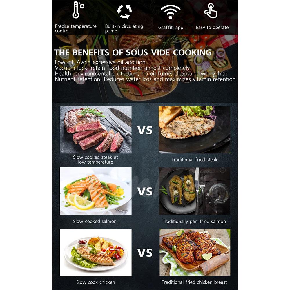 Aragaz Sous Vide, pentru alimente sănătoase, gătit sănătos, gătire lentă