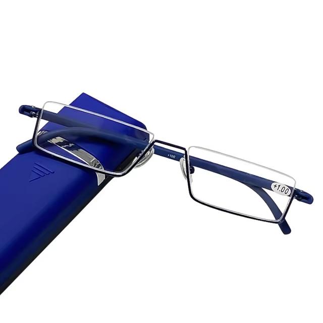 New TR90 Presbyopic Glasses Man Blue Light Reading Glasses Men Metal Square Glasses For Sight Plus Lenses +1.75+2.25+2.75