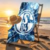 FC Schalke 04 Print Beach Towel Design, Soft, Lightweight. for Home Bathroom, Spa, Pool, Yoga, Surfing, Camping, Gift for Family, Friend