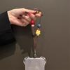 Handy-Lanyard Dickes Ölwachs-Seil Handgeflochten Stark Belastbar Anti-Verlust Anti-Diebstahl Handy-Riemen mit Holzperlen Sternen-Dekor