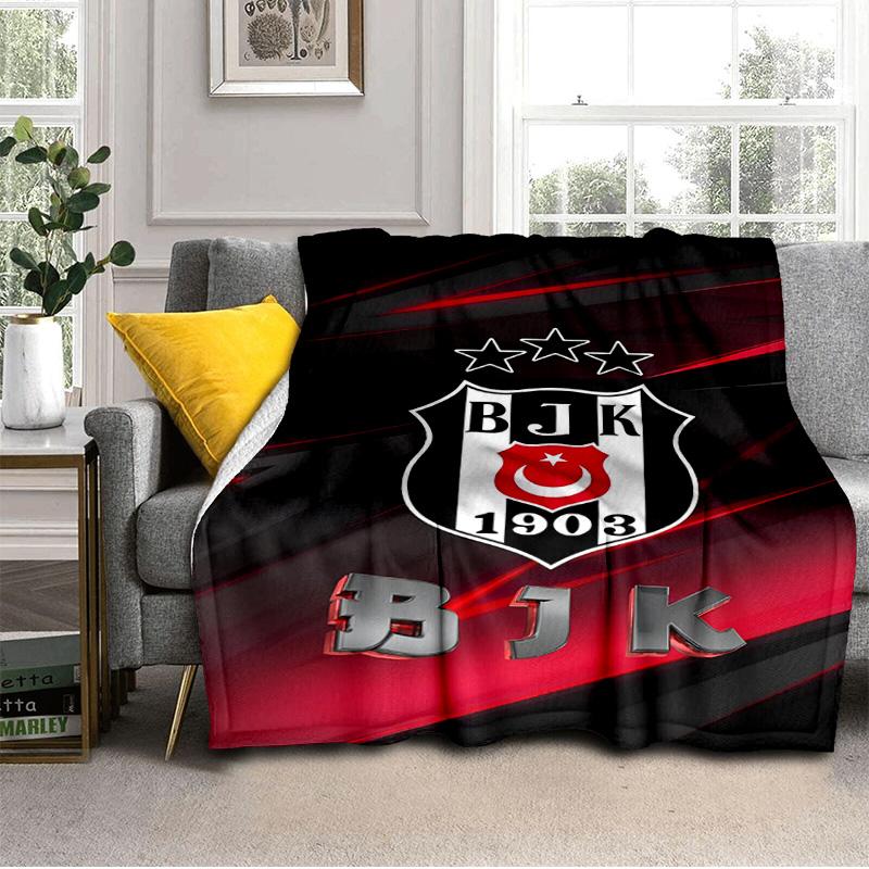 Be?ikta? Istanbul Crest Emblem Blanket Suitable for Sofas, Beds, Offices, And Camping - Perfect Gift for Halloween Christmas
