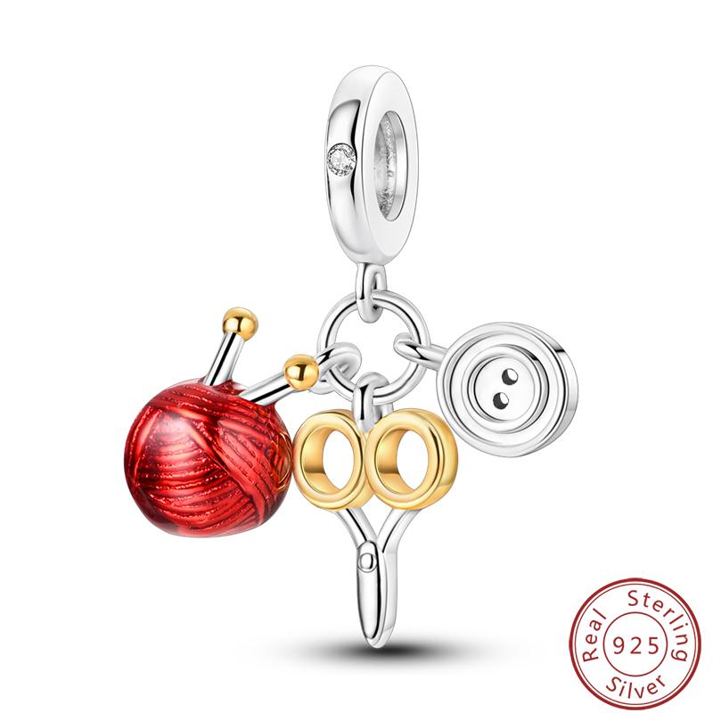 Red Copper Pomegranate Lipstick Apple Ladybug Playing Cards Charms Beads 3Mm Diy Fine Jewelry