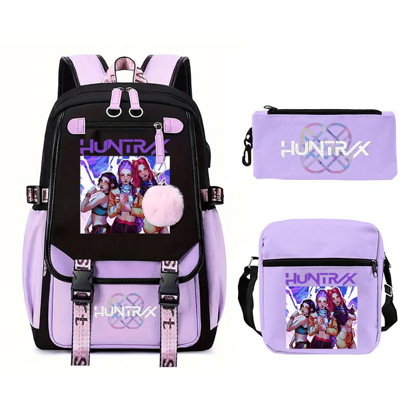 

KPop Demon Hunters Fashion Student School Bag Shoulder Backpack Casual Pencil Bag no specification