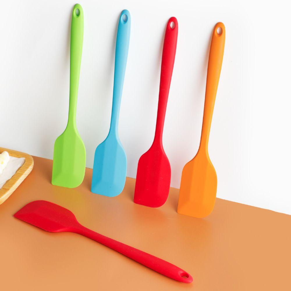 4pcs Food Grade Silicone Baking Cream Scraper Non Stick Butter Mixer Batter Scraper  Bakery