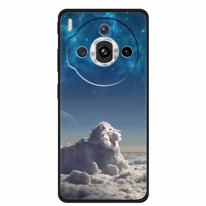 For ZTE nubia Z60S Pro 6.78" Case TPU Soft Black Silicone Painted Cute Cat Starry Cover for Nubia Z60S Pro Luxury Animals Funda