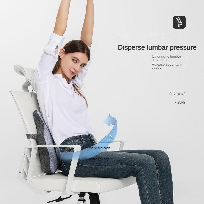 Memory Foam Lendenstützkissen für Rücken Taille Orthopädisches Kissen Steißbein Bürostuhlkissen Autositz Schmerzlinderung Massagepad