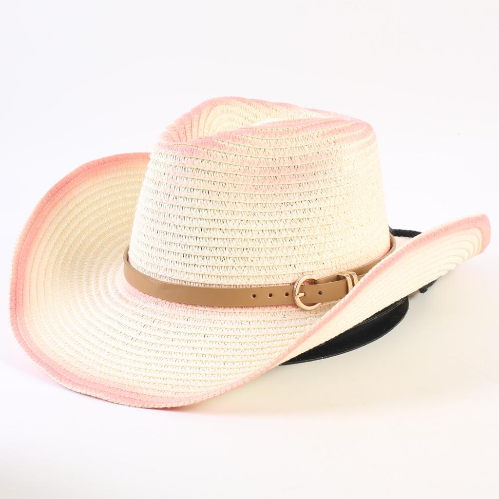 Popular European and American Western Cowboy Straw Hat Men's and Women's Fashion Shade Straw Hat Outdoor Western Cowboy Hat