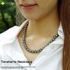 [GOLD STONE] Terahertz Mirror Cut Necklace 8mm 50cm 99.9999% Purity