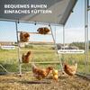 Walk-in Chicken Run W/ Cover, Feeding Door, Hanging Feeder, Perch, for 6-8 Poultry