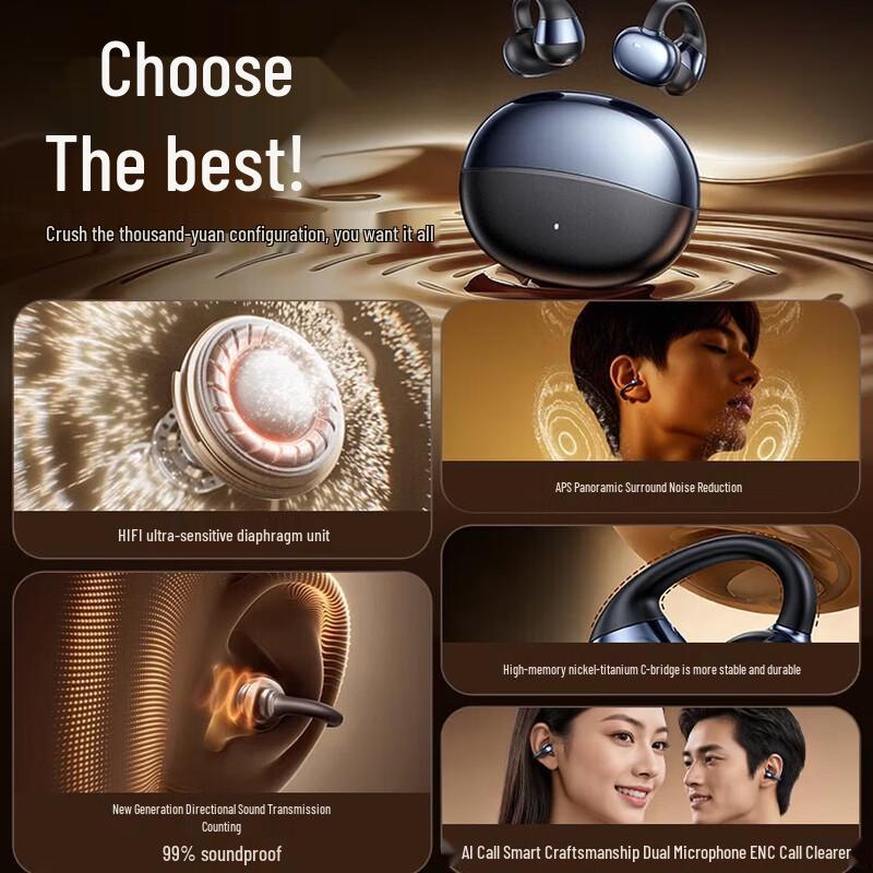 LINGCHEN M09 Clip-Ear Bluetooth Earphones