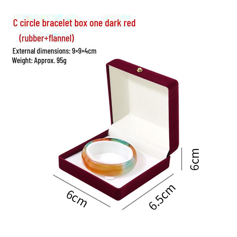 Flanelová úložná krabička na šperky na prsteny, náušnice, náhrdelníky, přívěsky a náramky