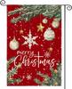 AVOIN Colorlife Merry Christmas Garden Ag 12x18 Inch Double Sided Outside, Ornament Baubles Winter Holiday Yard Outdoor  WZZ