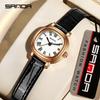 SANDA Top 1137 Women's Quartz Watch Fashionable and Elegant Rose Gold Minimally Roman Digital Women's Quartz Watches
