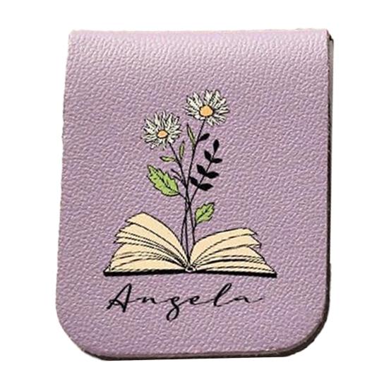 Suni Deri Çiçek Ayraç El Yapımı Mini Taşınabilir Su Geçirmez Kitap Sayfa İşaretleyici Manyetik Klips Kitapseverler Çocuklar Öğrenciler Hediye