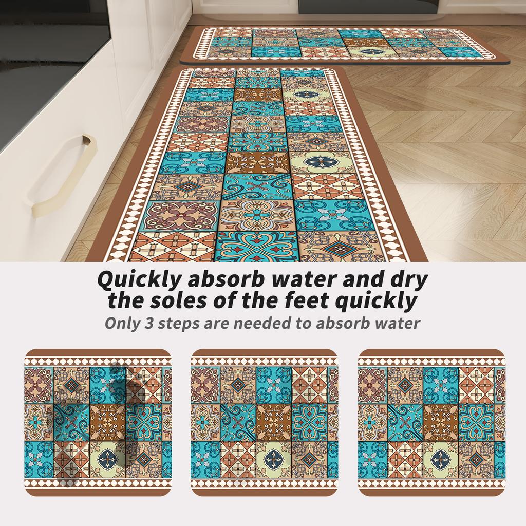 Nordic Foot Mats Kitchen Mat Waterproof Long Area Kitchen Rug For Living Room Hallway Bathroom Carpet Doormat Washable