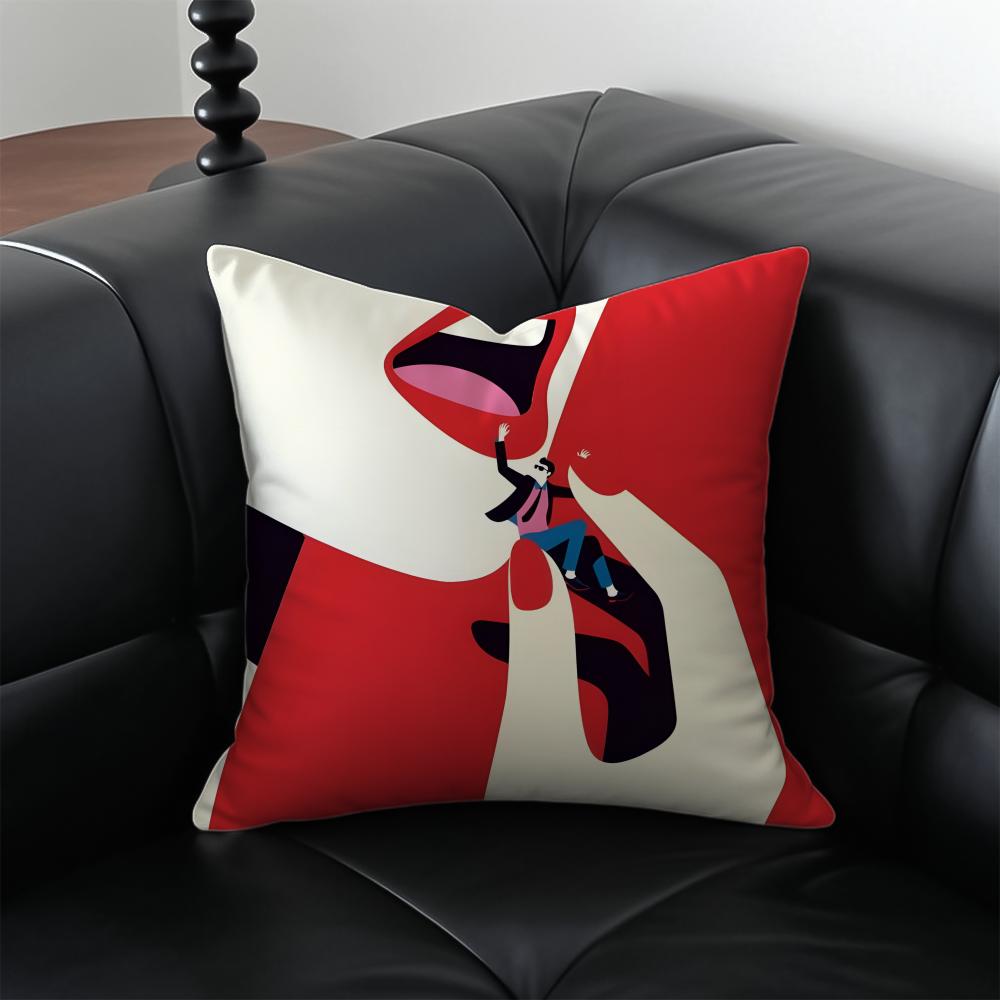M-Malika Favre Ant Vantage Simple Cushion Cover Pillow Case Anti-Dustmite Invisible Zipper Silky Plush Cushion