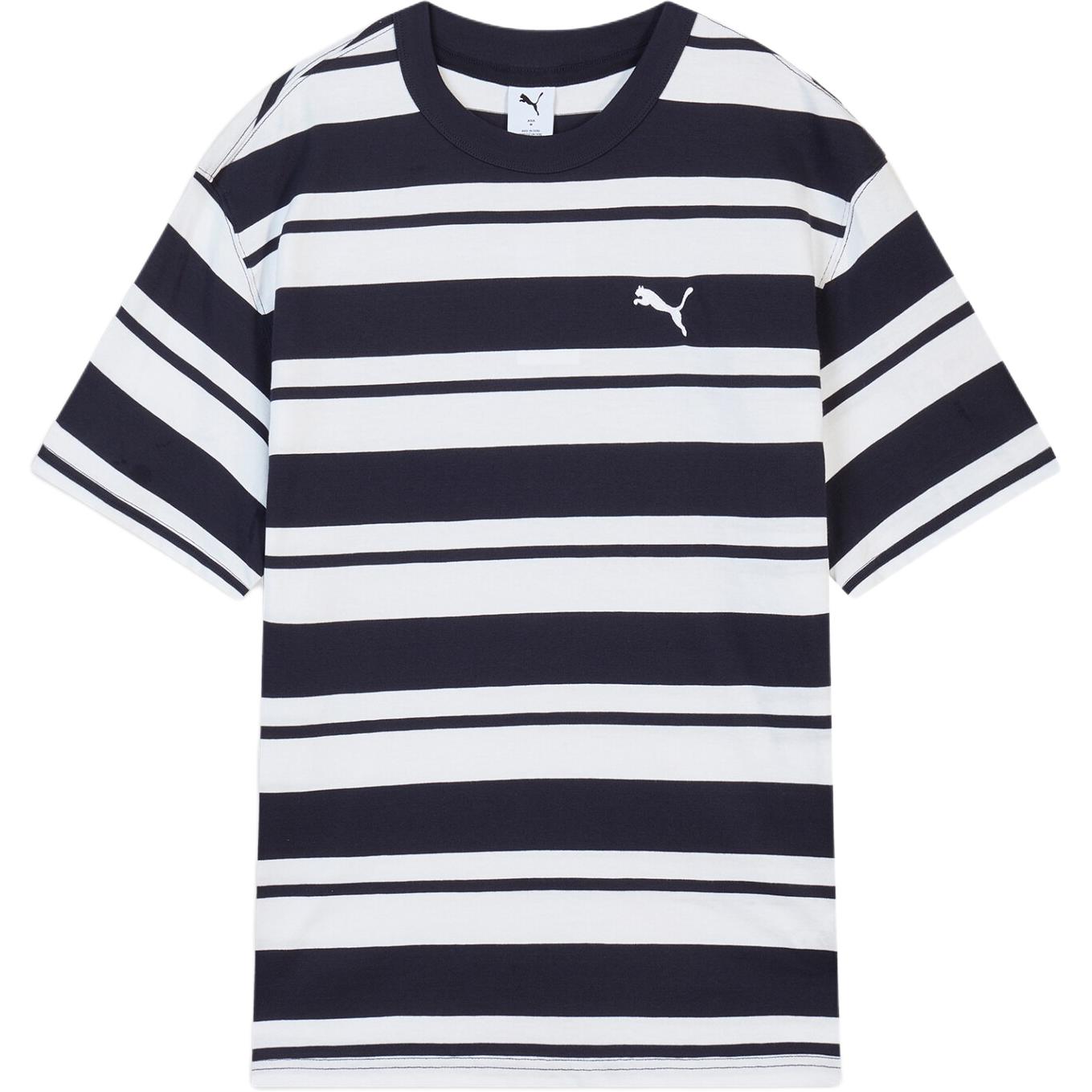 PUMA ASTER WARDROBE ESS STRIPED T Shirt Unisex 633854-16 L