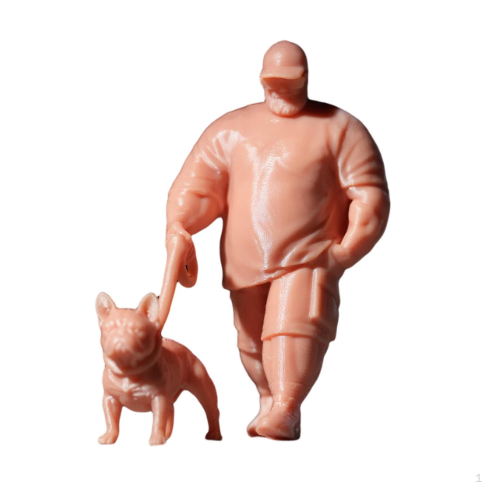 

1/64 Walking Miniature Decorative Diorama Decor Scene Prop Figure Unpaint