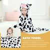 Toyvian Baby Hooded Towel Kid Bath Towel Pattern Flannel Washcloth for Kids Toddlers Newborn 70x100CM