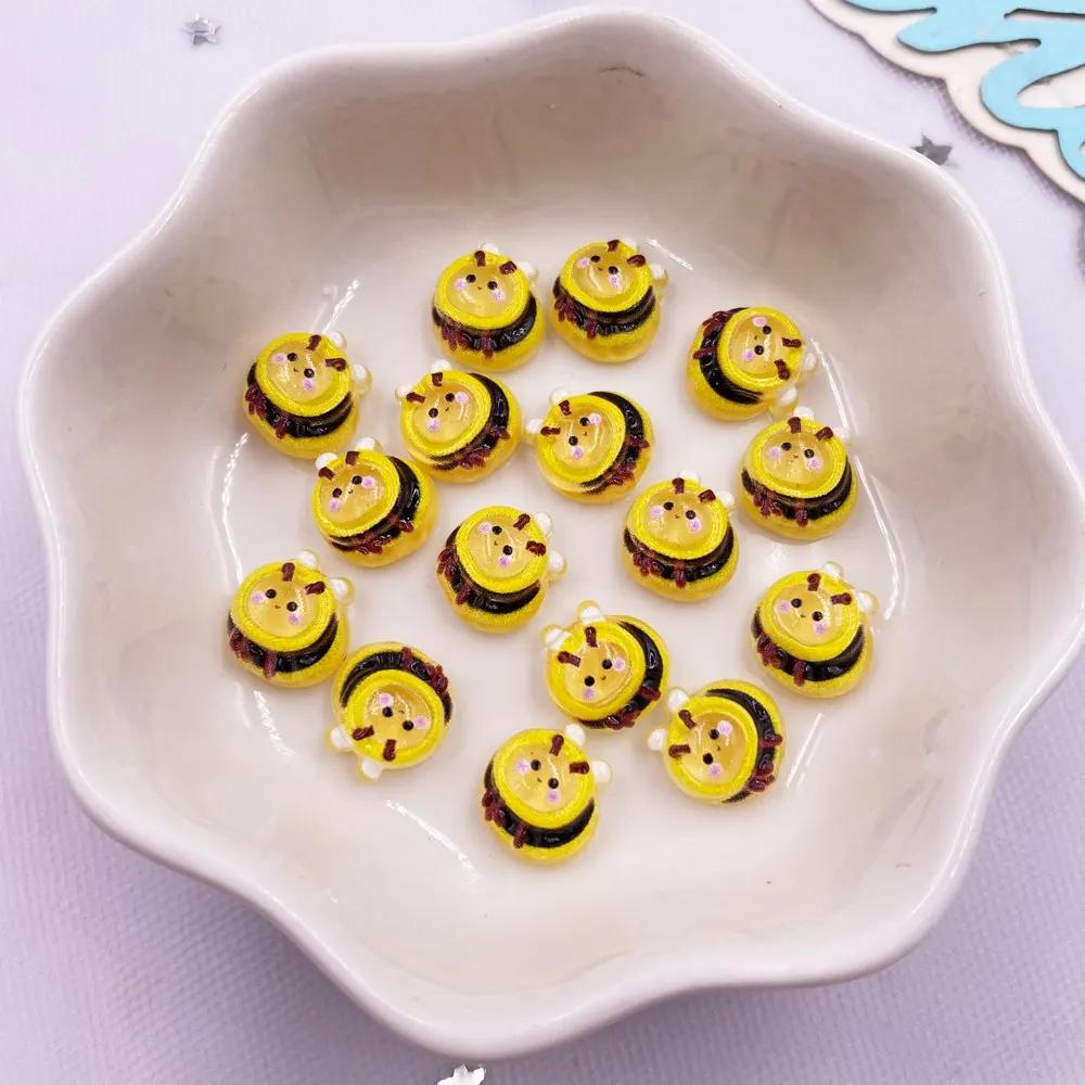 

50 шт. Смоляний блиск міні-кристалів Барвистий мультфільм Bee Art Nail Flat Back Rhinestone Applique DIY Весільні альбоми Декор L811 A