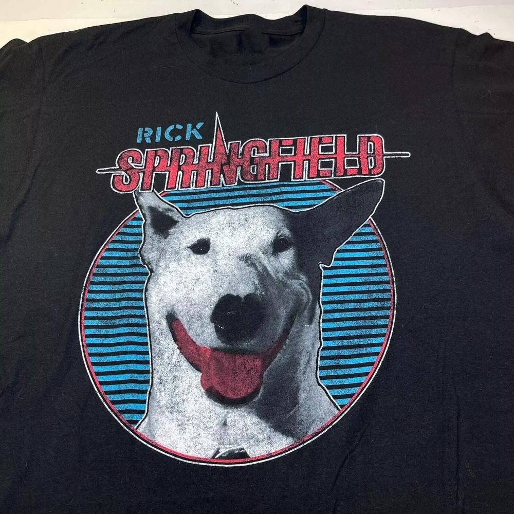RICK SPRINGFIELD WORLD TOUR CONCERT DOG 1982 T Shirt Full Size S-5XL Unisex T-Shirt S