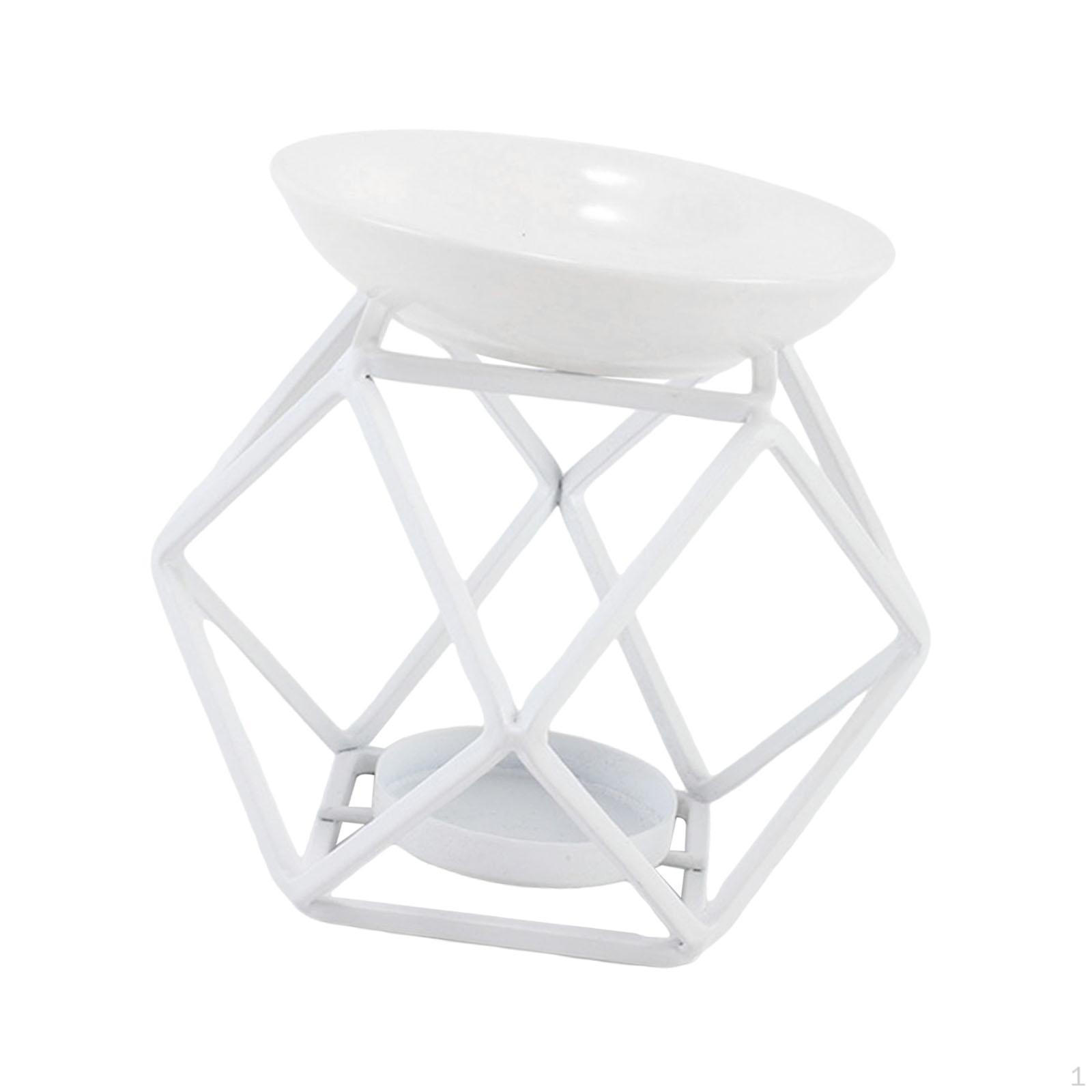 

Аромат для пальника ефірної олії з тримачем для чайних свічок. Ароматичний підігрівач для домашньої спальні. білий